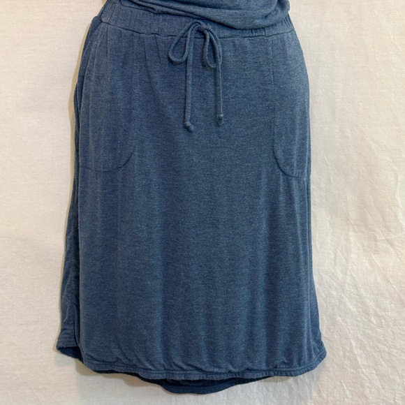 C-51 32 Degrees Cool Blue Short Sleeve Elastic Waist MIDI Dress Size S - Picture 2 of 14